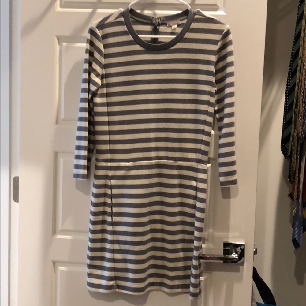 Gap striped fit and flare dress